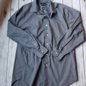 Mens dress shirt. Charcoal gray sz large.